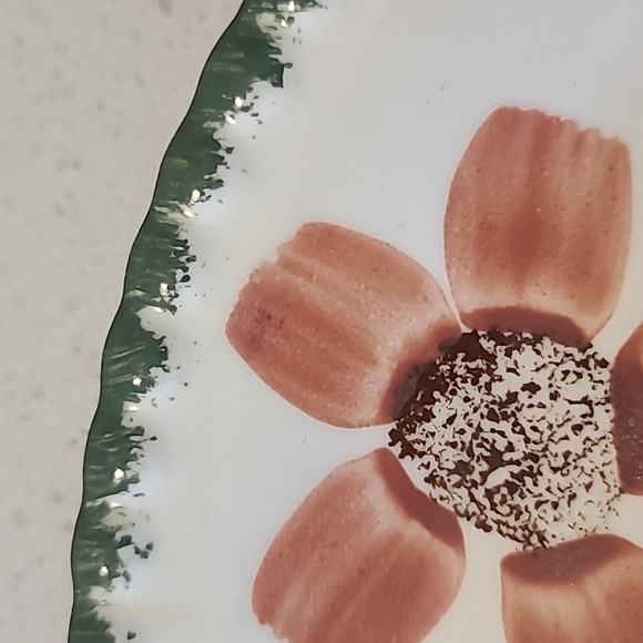 Blue Ridge Southern Potteries Hand painted flower plate - Picture 4 of 7